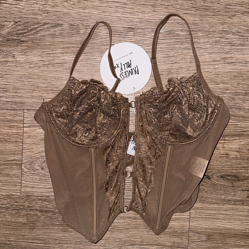 Princess Polly Tan Lace Tank Top